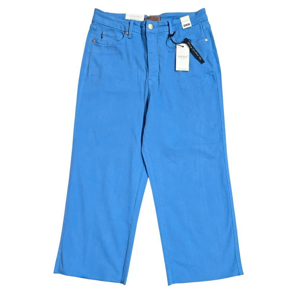 Judy Blue NWT Sky Blue High Rise Control Top Wide Leg Cropped Jeans JB88843 C